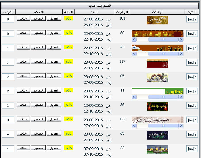 منظم الإعلانات الشامل